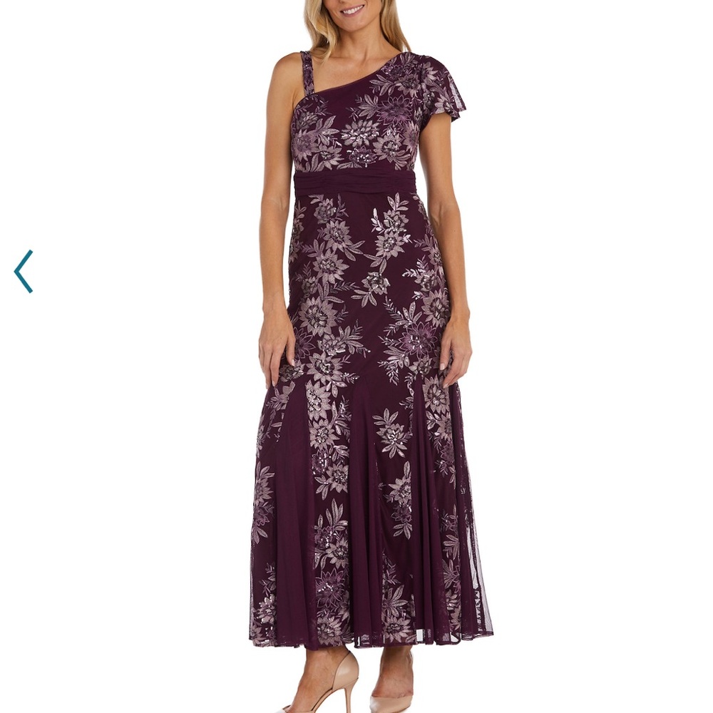 R & M RICHARDS PLUM WINE GOWN